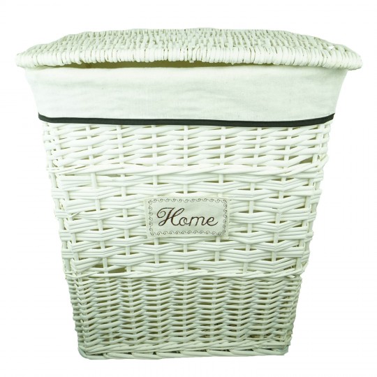 Koš na prádlo hranatý bílý Home